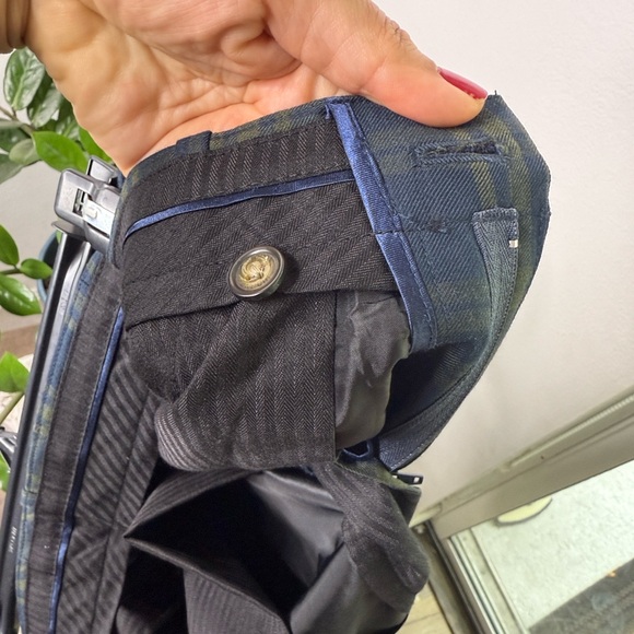 Original Penguin Women's Tartan Plaid Pants - Navy and Olive - Picture 9 of 9